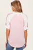 Light Pink Floral Lace Inset Short Sleeve Maternity Top sold by Pinkblush
