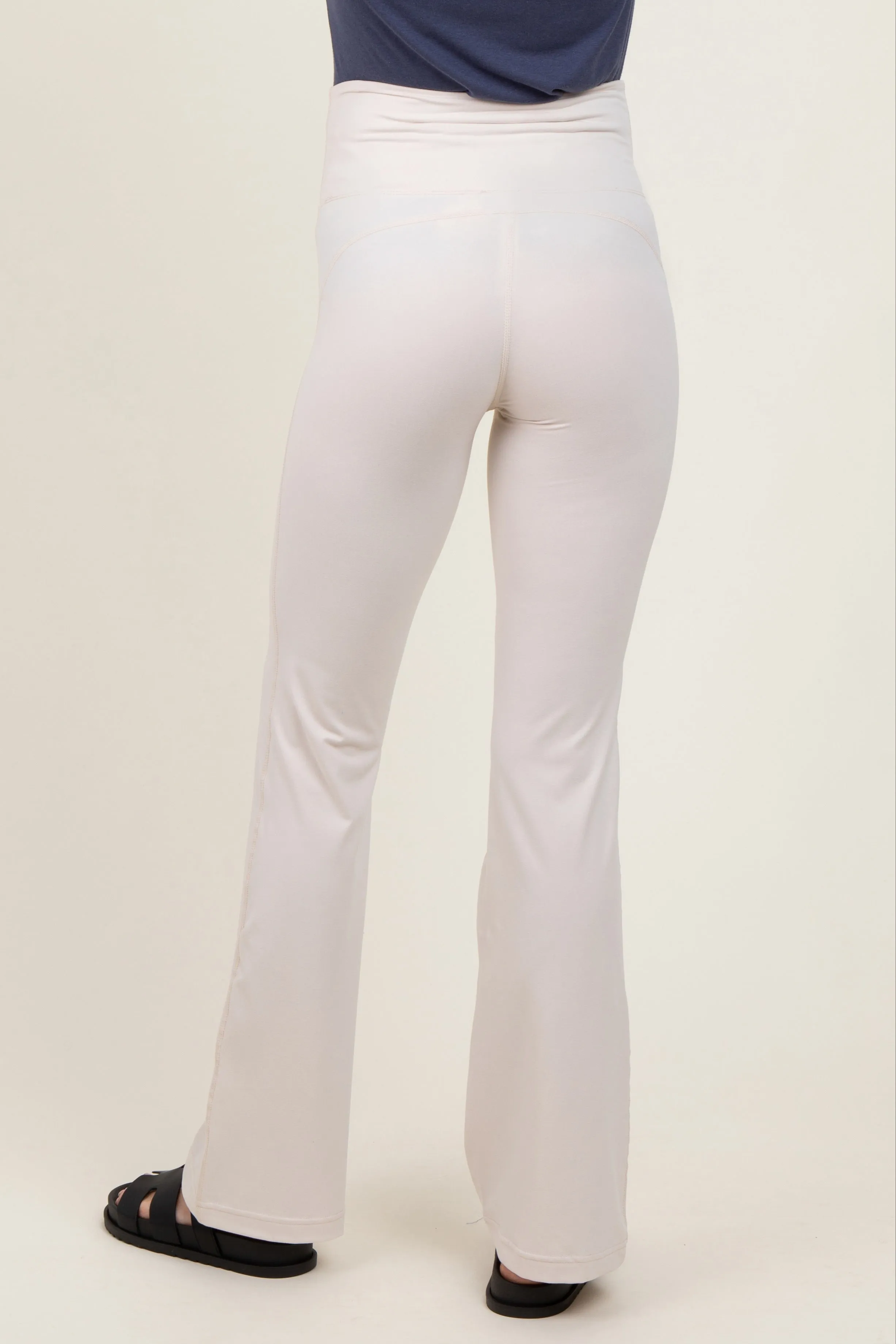 Cream Maternity Flared Leggings sold by Pinkblush product image thumbnail 5