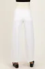 Ivory Raw Hem Wide Leg Maternity Jeans sold by Pinkblush