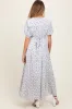 Light Blue Floral Button Down Maternity Dress sold by Pinkblush