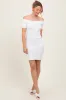 Ivory Off Shoulder Knit Mini Dress sold by Pinkblush