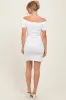 Ivory Off Shoulder Knit Mini Dress sold by Pinkblush