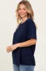 Navy Relaxed Fit Short Sleeve Tee sold by Pinkblush