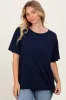 Navy Relaxed Fit Short Sleeve Tee sold by Pinkblush