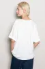 White Oversized V-Neck Front Pocket T-Shirt sold by Pinkblush