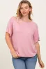 Light Pink Relaxed Fit Short Sleeve Tee sold by Pinkblush