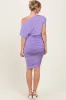 Lavender One Shoulder Ruched Dress sold by Pinkblush