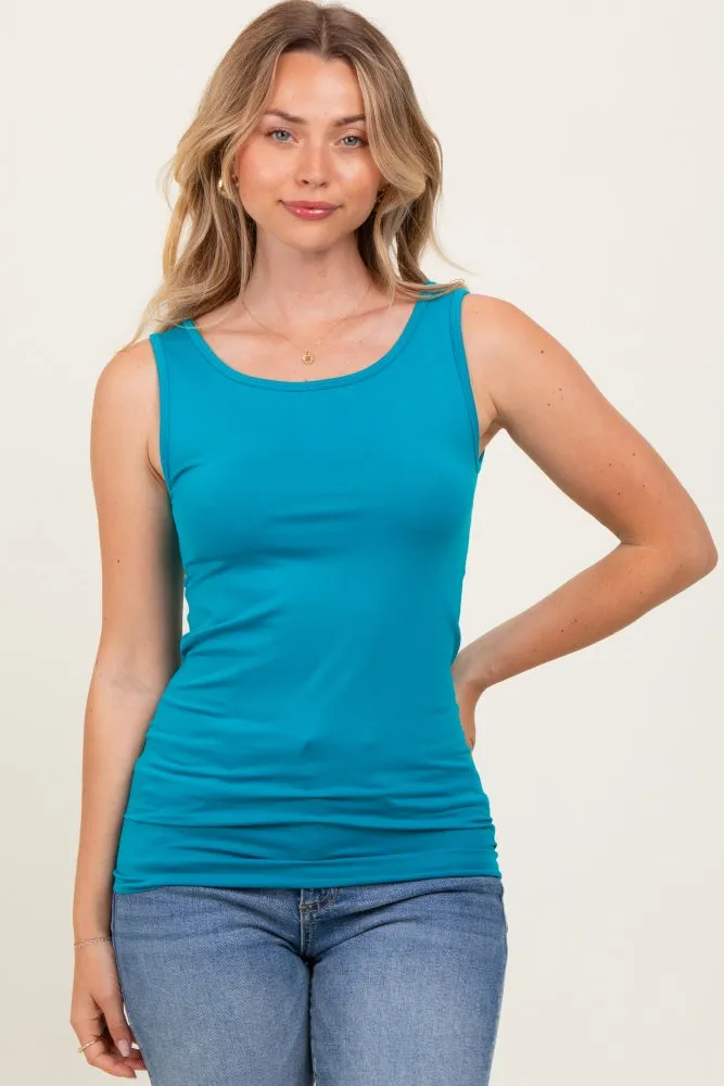 Teal Basic Seamless Tank sold by Pinkblush