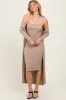 Cream Ribbed Cardigan 2 Piece Set sold by Pinkblush