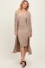 Cream Ribbed Cardigan 2 Piece Set sold by Pinkblush