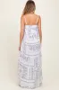 Light Blue Hi-Lo Spaghetti Strap Patchwork Ruffle Maternity Maxi Dress sold by Pinkblush