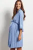 PinkBlush Blue Crochet Trim Delivery/Nursing Maternity Robe sold by Pinkblush