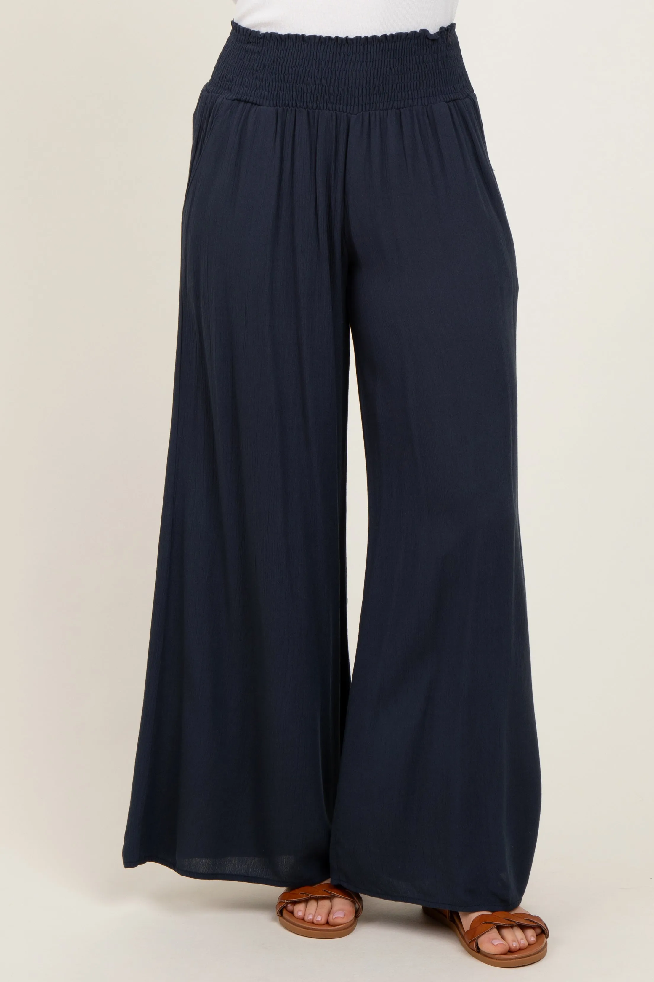 Charcoal Wide Smock Waist Pants sold by Pinkblush product image thumbnail 2