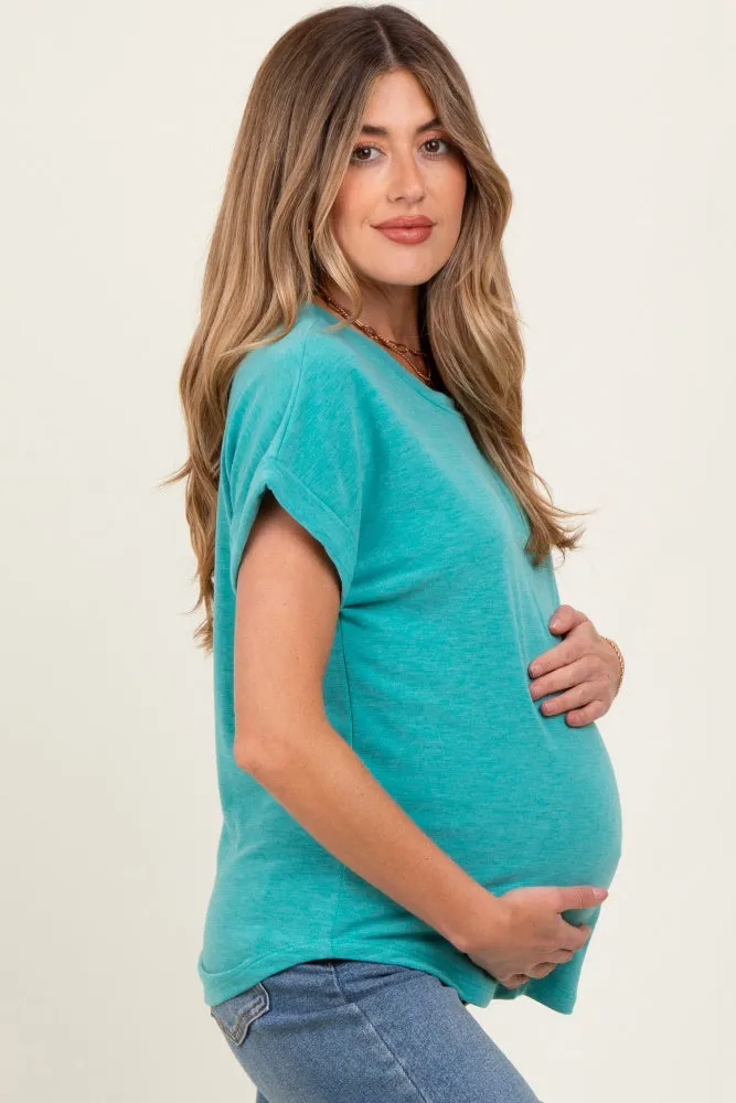Jade Rolled Cuff Maternity Top sold by Pinkblush product image thumbnail 3