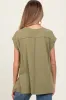 Olive Soft Oversized Maternity Top sold by Pinkblush