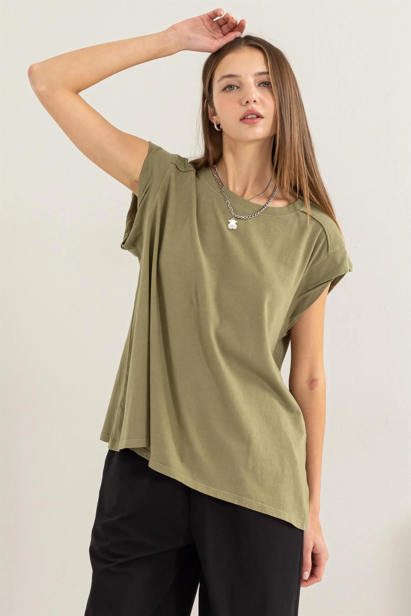 Olive Soft Oversized Maternity Top sold by Pinkblush product image thumbnail 3
