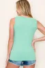 Mint Green Ribbed Basic Tank Top sold by Pinkblush