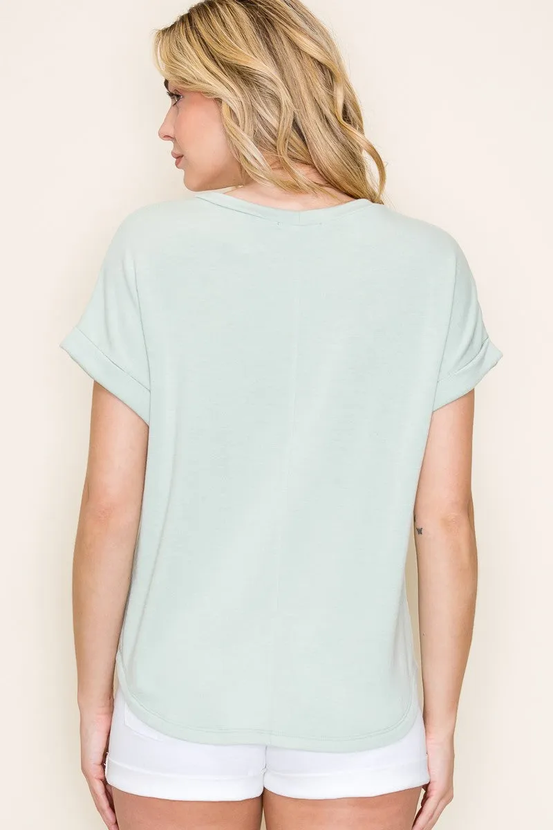 Light Olive French Terry Top sold by Pinkblush product image thumbnail 4