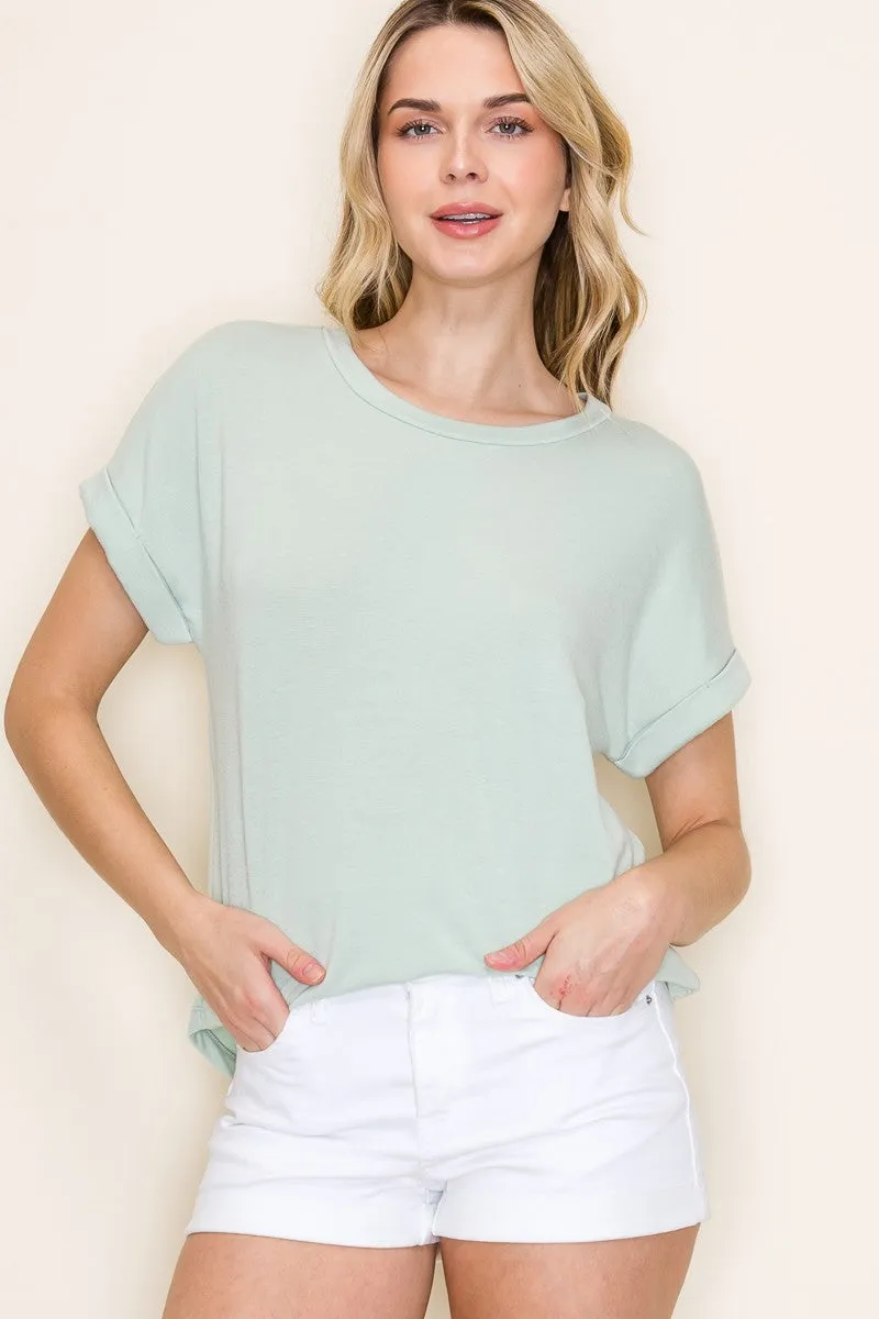 Light Olive French Terry Top sold by Pinkblush product image thumbnail 2