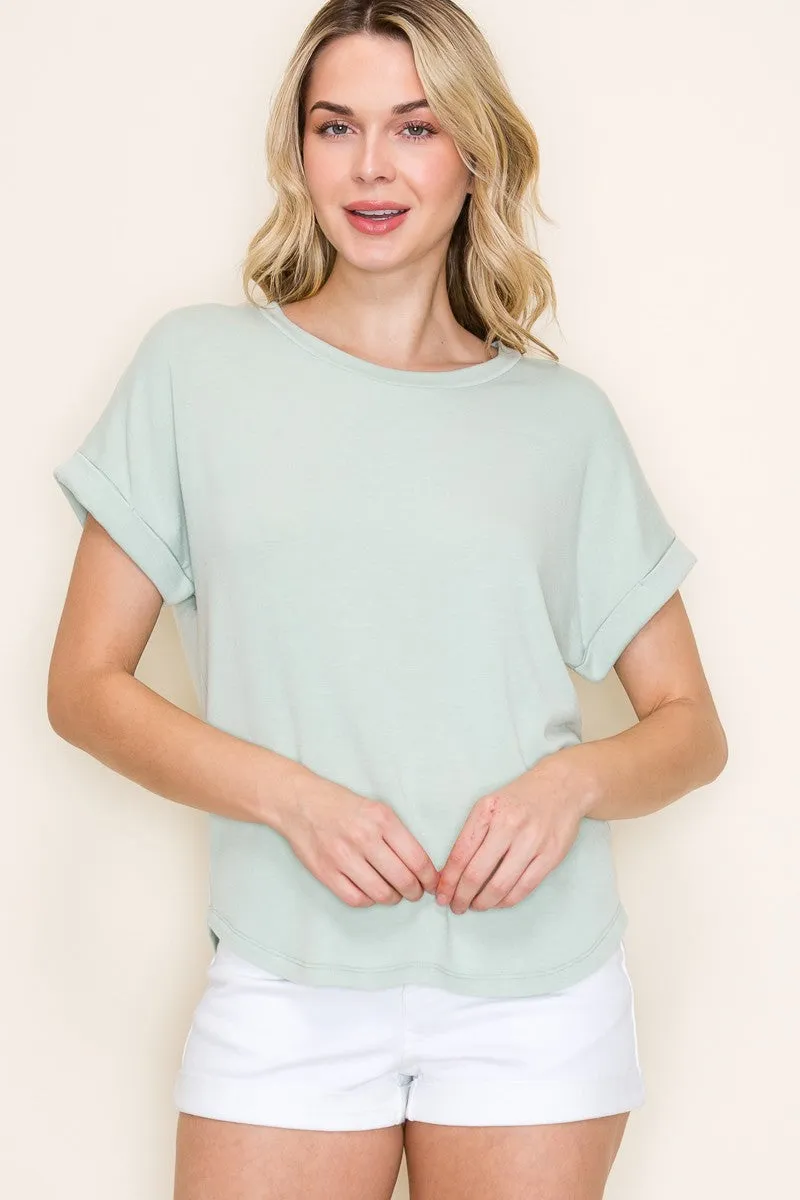 Light Olive French Terry Top sold by Pinkblush product image thumbnail 3