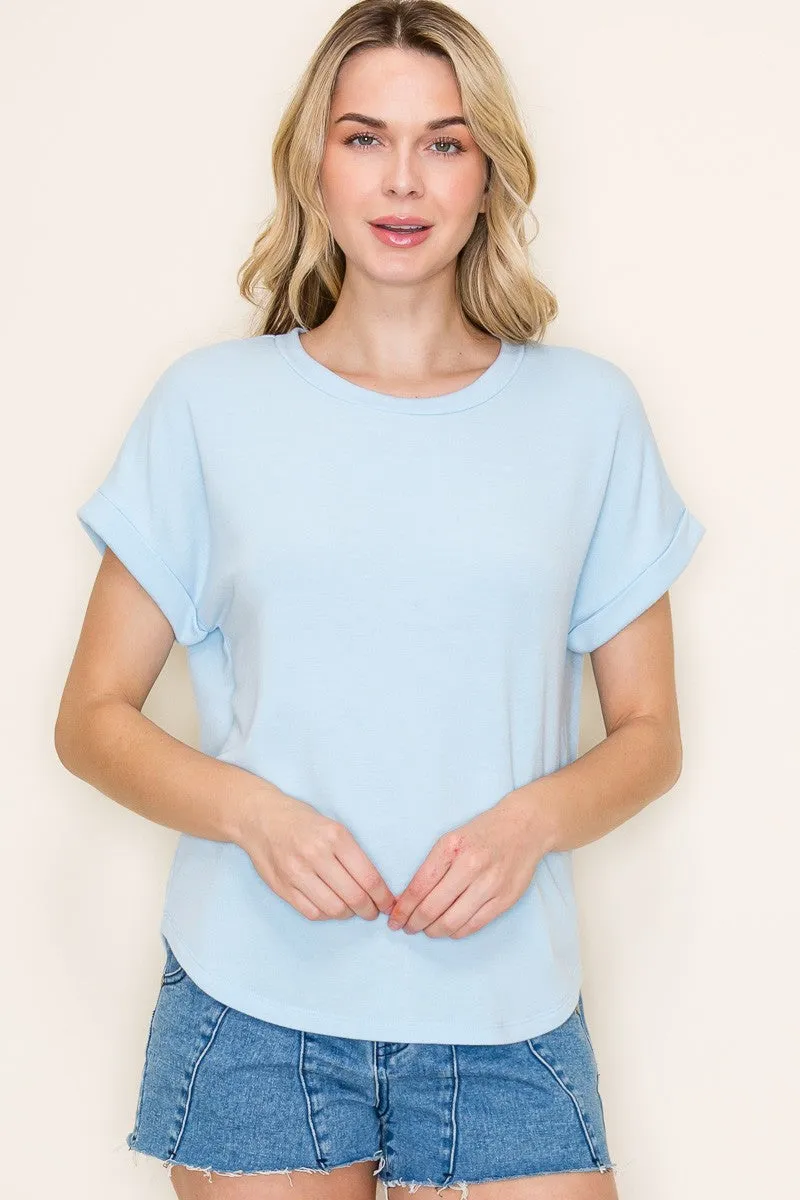 Light Blue French Terry Top sold by Pinkblush product image thumbnail 3