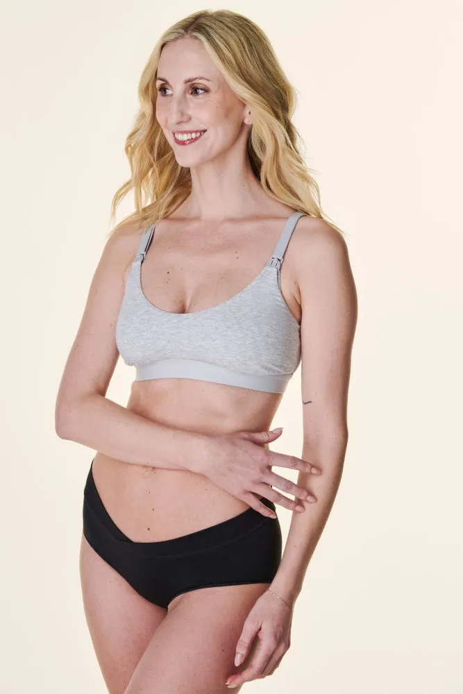Heather Grey Bravado Designs Cotton Pullover Maternity & Nursing Bra sold by Pinkblush product image thumbnail 4
