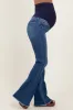 Navy Blue Fringe Hem Maternity Flare Jeans sold by Pinkblush