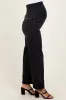 Black Cuffed Relaxed Wide Leg Maternity Jeans sold by Pinkblush