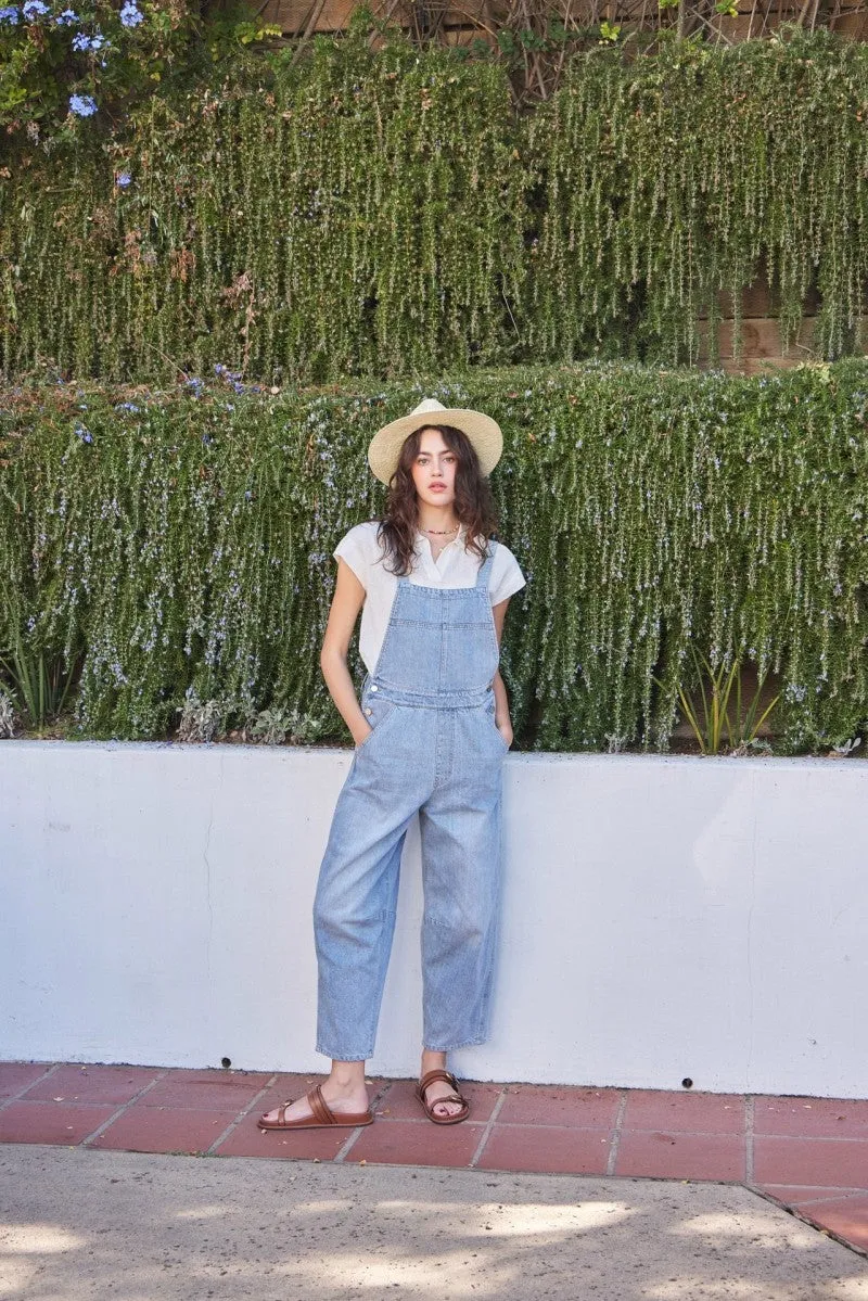 Light Blue Washed Denim Overalls sold by Pinkblush product image thumbnail 2