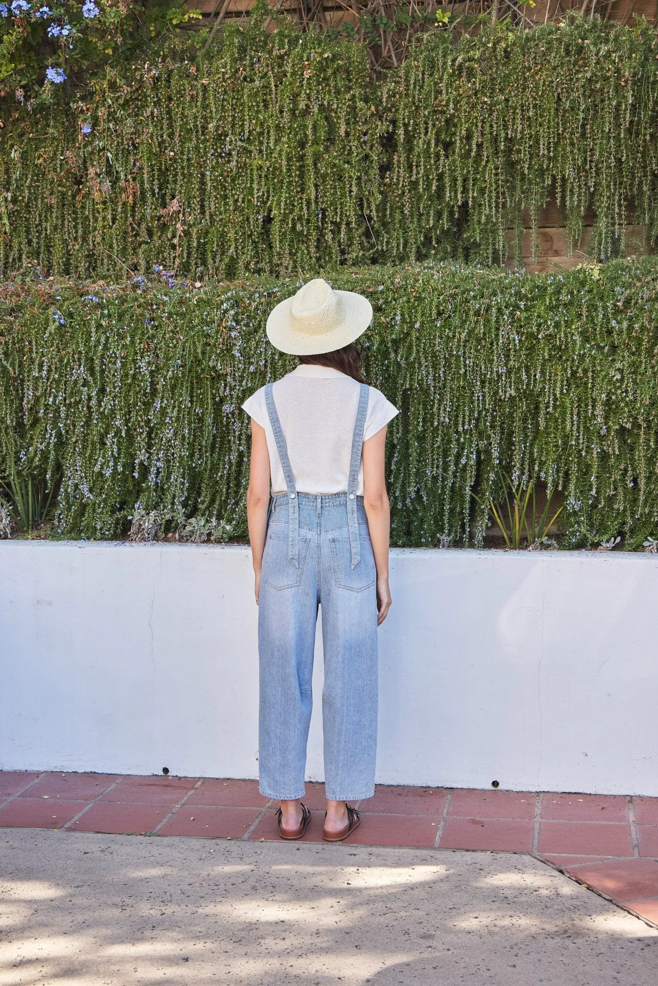 Light Blue Washed Denim Overalls sold by Pinkblush product image thumbnail 4