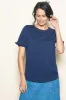 Navy Ruffle Trim Short Sleeve Maternity T-Shirt sold by Pinkblush