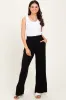 Black Basic Wide Leg Pocketed Pants sold by Pinkblush