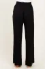 Black Basic Wide Leg Pocketed Pants sold by Pinkblush