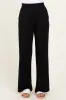 Black Basic Wide Leg Pocketed Pants sold by Pinkblush