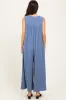 Blue Vintage Denim Sleeveless Baggy Fit Jumpsuit sold by Pinkblush
