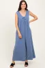 Blue Vintage Denim Sleeveless Baggy Fit Jumpsuit sold by Pinkblush
