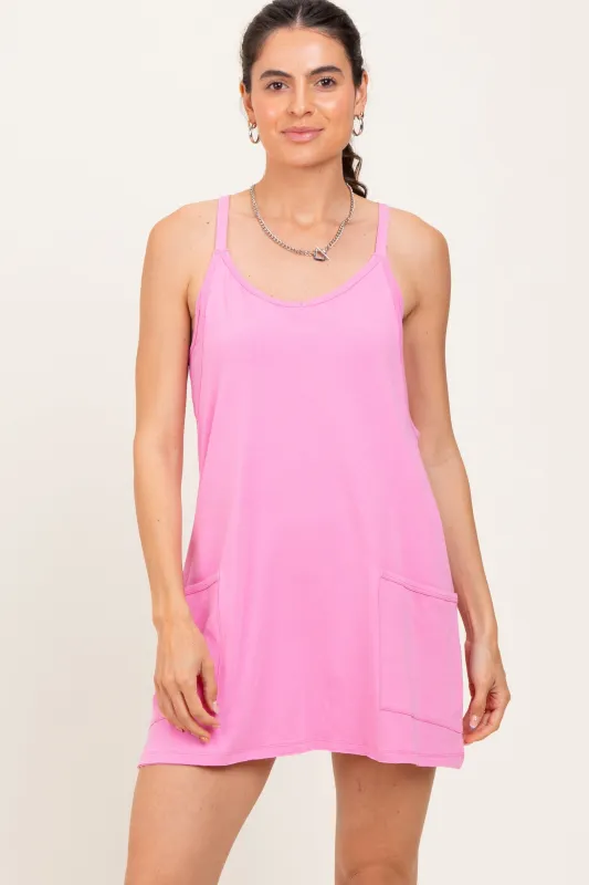 Pink Racerback Romper Dress sold by Pinkblush