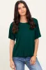 Hunter Green Relaxed Fit Short Sleeve Tee sold by Pinkblush