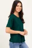 Hunter Green Relaxed Fit Short Sleeve Tee sold by Pinkblush