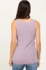 Lavender Ribbed Knit Button Tank Top sold by Pinkblush
