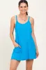 Aqua Racerback Romper Dress sold by Pinkblush
