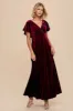 Burgundy Velvet Maxi Dress sold by Pinkblush