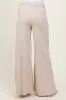 Cream Drawstring Wide Leg Maternity Lounge Pant sold by Pinkblush