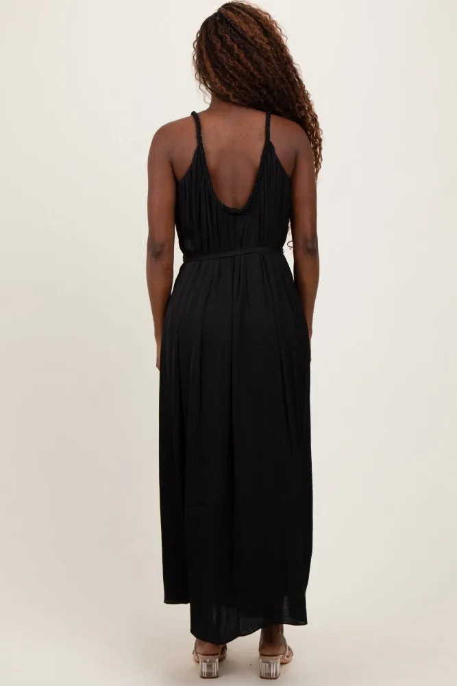 Black Braided Neckline Maxi Dress sold by Pinkblush product image thumbnail 3