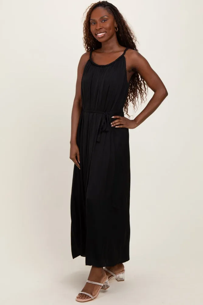 Black Braided Neckline Maxi Dress sold by Pinkblush product image thumbnail 2