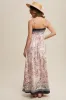 Charcoal Floral Contrast Border Maxi Dress sold by Pinkblush