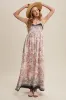 Charcoal Floral Contrast Border Maxi Dress sold by Pinkblush