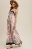 Charcoal Floral Contrast Border Maxi Dress sold by Pinkblush