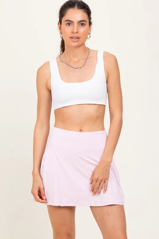 Pink Back Pleat Skort sold by Pinkblush