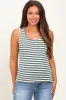 Olive Striped Maternity Tank Top sold by Pinkblush